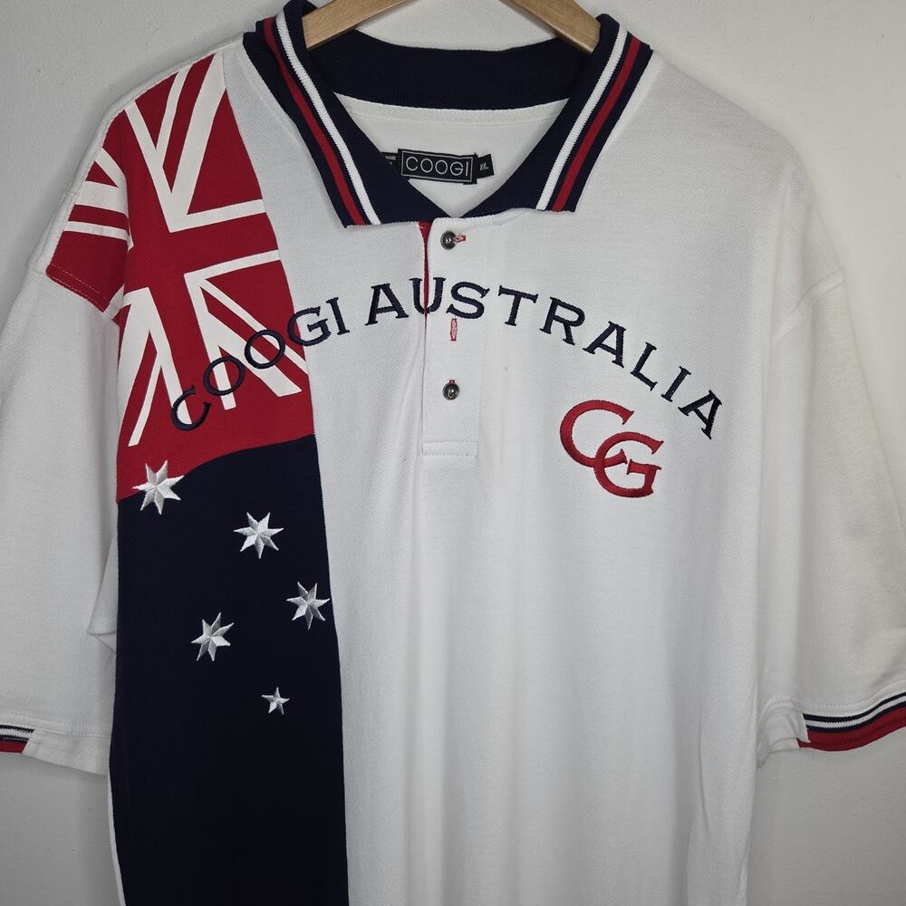 Vintage Y2K Coogi Australia Polo Shirt Embroidered Graphic Men’s Size XXL